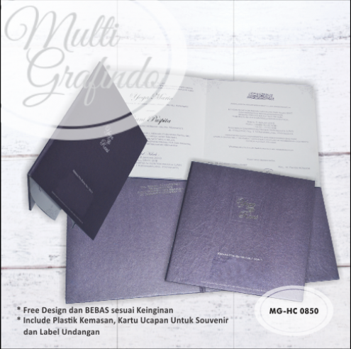 Cetak Undangan Hardcover Full Color 17x17 cm